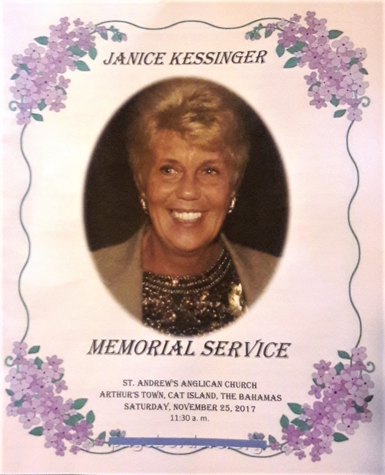 Janice Kessinger Memorial Service Page 01