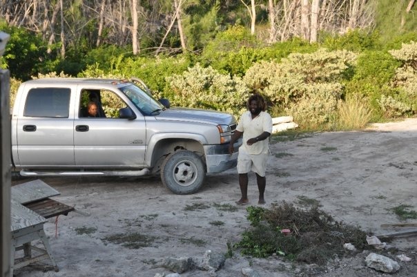 Shandy Dawkins with his truck